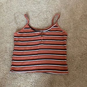 American Eagle ribbed striped crop top size S